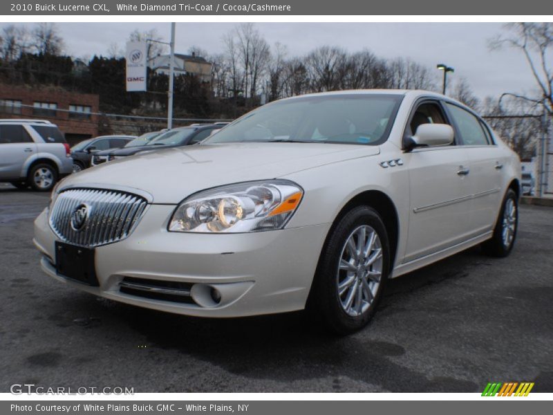 White Diamond Tri-Coat / Cocoa/Cashmere 2010 Buick Lucerne CXL