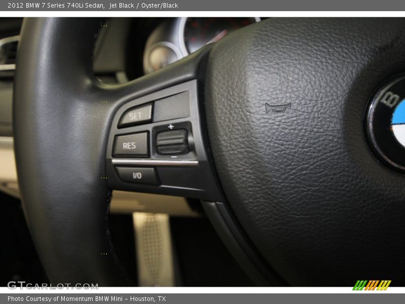 Jet Black / Oyster/Black 2012 BMW 7 Series 740Li Sedan