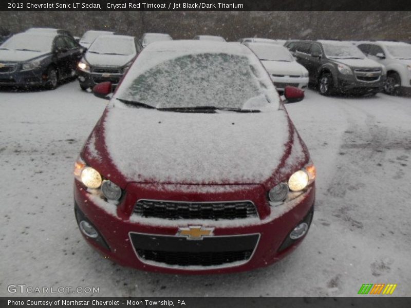 Crystal Red Tintcoat / Jet Black/Dark Titanium 2013 Chevrolet Sonic LT Sedan