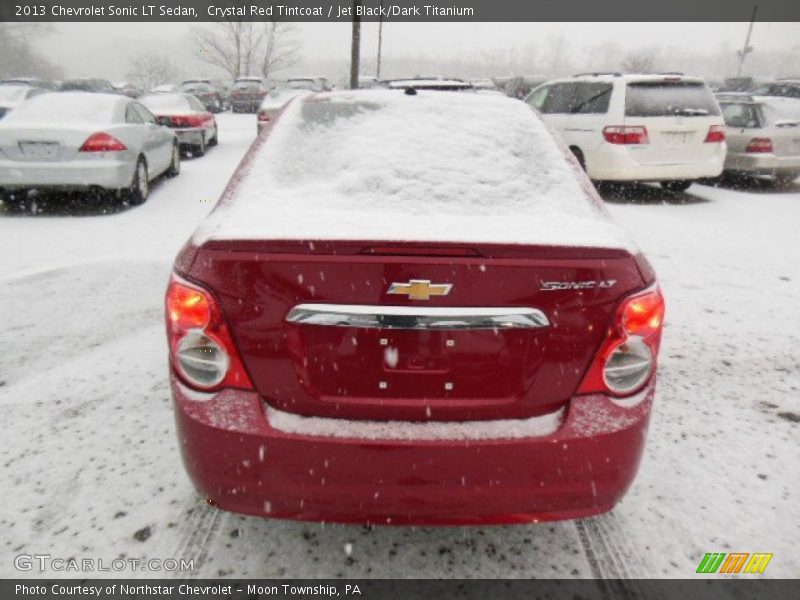 Crystal Red Tintcoat / Jet Black/Dark Titanium 2013 Chevrolet Sonic LT Sedan