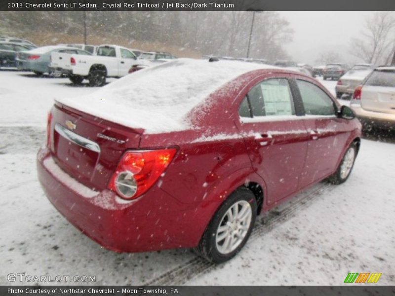 Crystal Red Tintcoat / Jet Black/Dark Titanium 2013 Chevrolet Sonic LT Sedan
