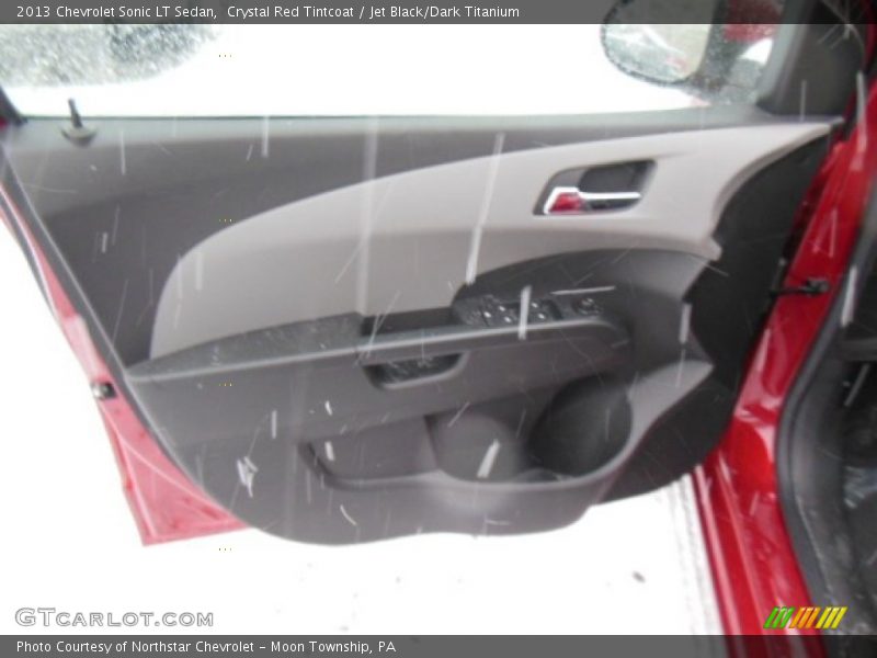 Crystal Red Tintcoat / Jet Black/Dark Titanium 2013 Chevrolet Sonic LT Sedan