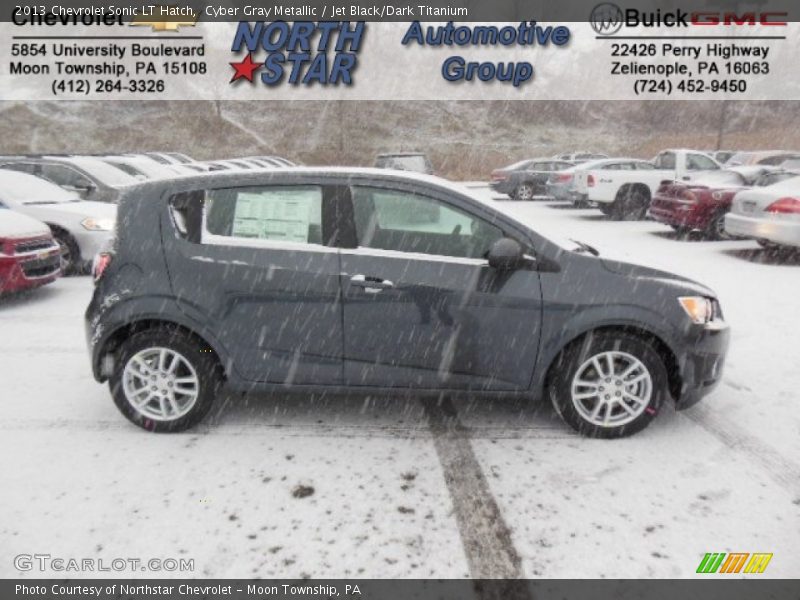 Cyber Gray Metallic / Jet Black/Dark Titanium 2013 Chevrolet Sonic LT Hatch