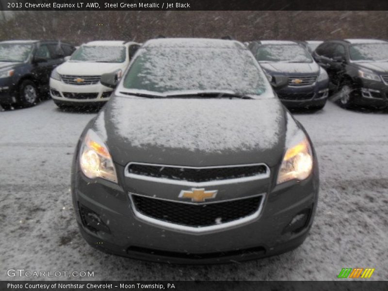 Steel Green Metallic / Jet Black 2013 Chevrolet Equinox LT AWD