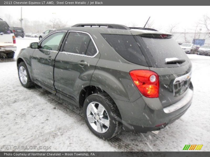 Steel Green Metallic / Jet Black 2013 Chevrolet Equinox LT AWD
