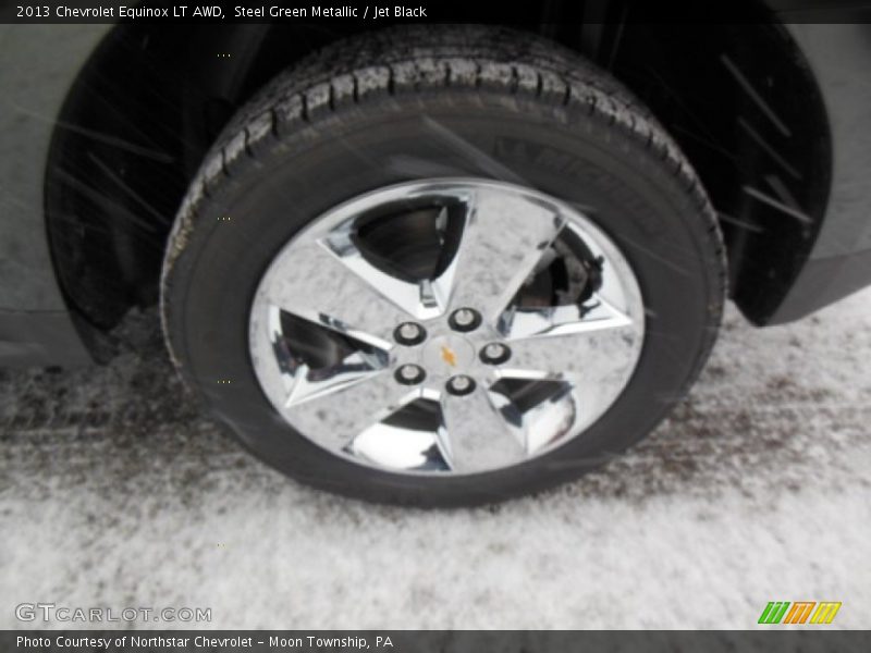 Steel Green Metallic / Jet Black 2013 Chevrolet Equinox LT AWD