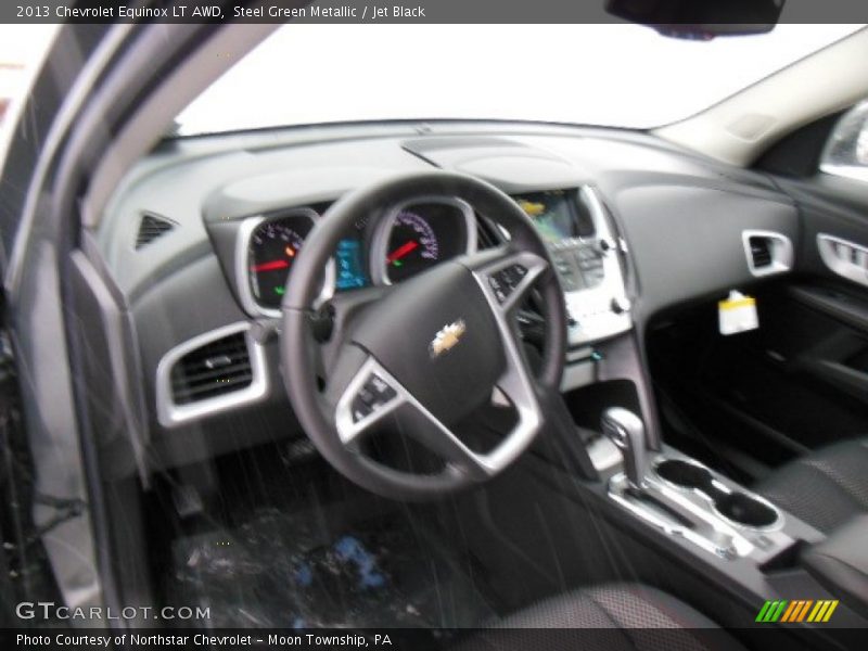 Steel Green Metallic / Jet Black 2013 Chevrolet Equinox LT AWD