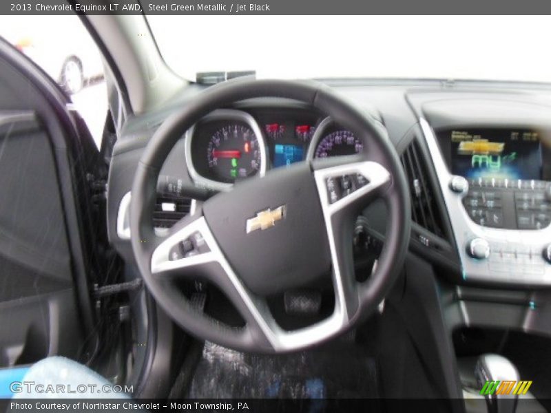 Steel Green Metallic / Jet Black 2013 Chevrolet Equinox LT AWD