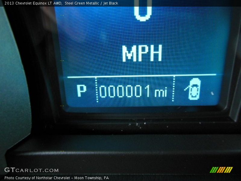 Steel Green Metallic / Jet Black 2013 Chevrolet Equinox LT AWD