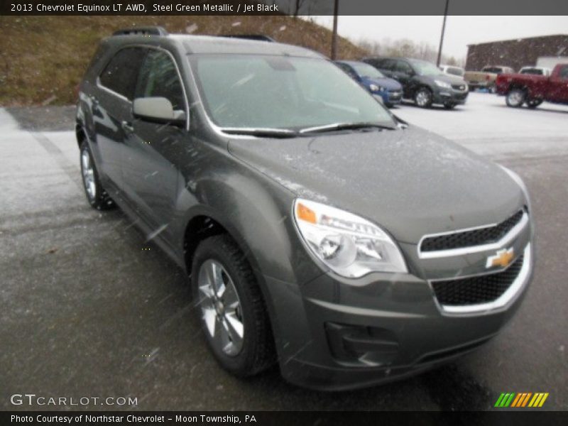 Steel Green Metallic / Jet Black 2013 Chevrolet Equinox LT AWD