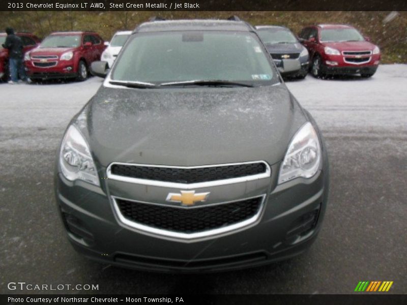 Steel Green Metallic / Jet Black 2013 Chevrolet Equinox LT AWD