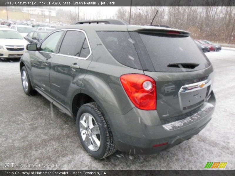 Steel Green Metallic / Jet Black 2013 Chevrolet Equinox LT AWD