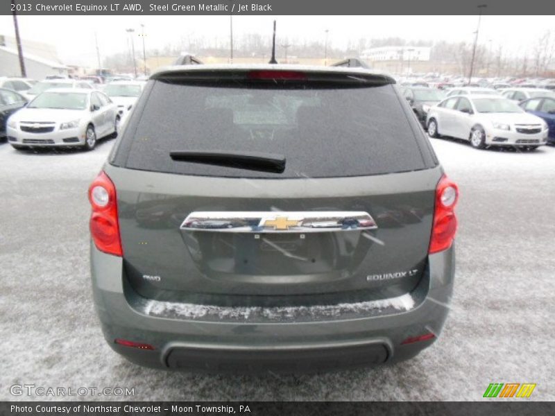 Steel Green Metallic / Jet Black 2013 Chevrolet Equinox LT AWD