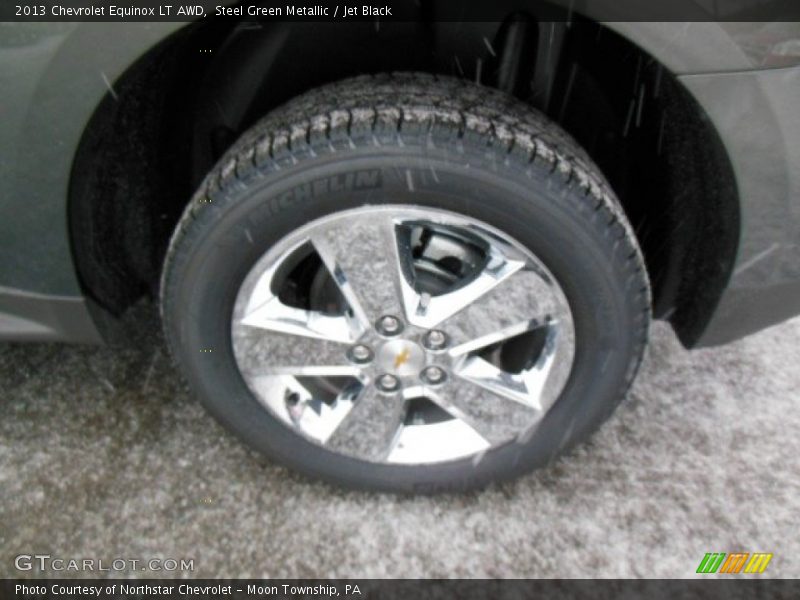 Steel Green Metallic / Jet Black 2013 Chevrolet Equinox LT AWD