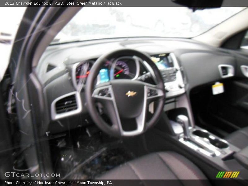 Steel Green Metallic / Jet Black 2013 Chevrolet Equinox LT AWD