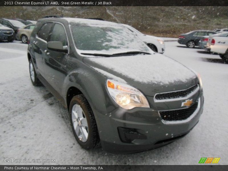Steel Green Metallic / Jet Black 2013 Chevrolet Equinox LT AWD