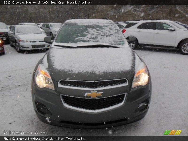 Steel Green Metallic / Jet Black 2013 Chevrolet Equinox LT AWD
