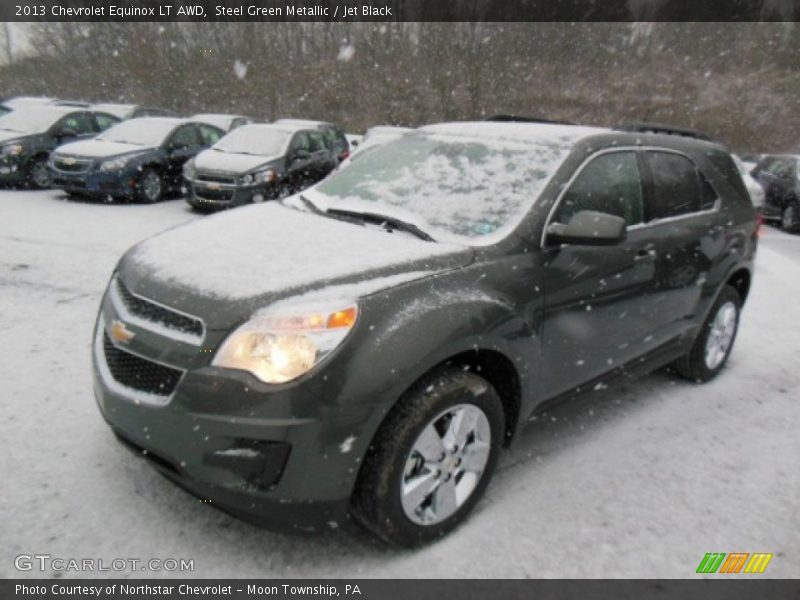 Steel Green Metallic / Jet Black 2013 Chevrolet Equinox LT AWD