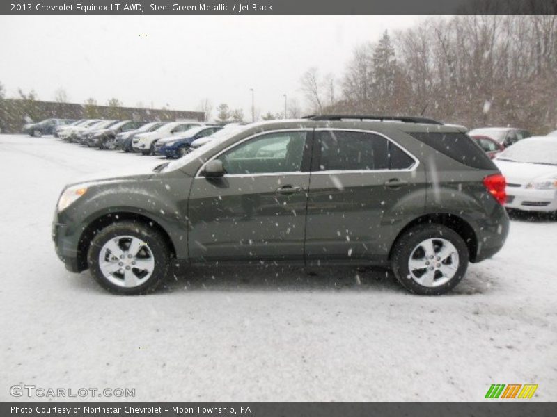 Steel Green Metallic / Jet Black 2013 Chevrolet Equinox LT AWD