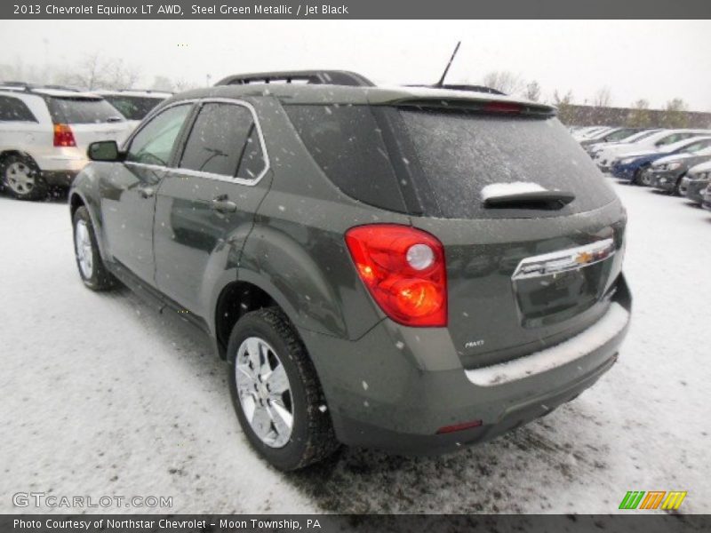 Steel Green Metallic / Jet Black 2013 Chevrolet Equinox LT AWD