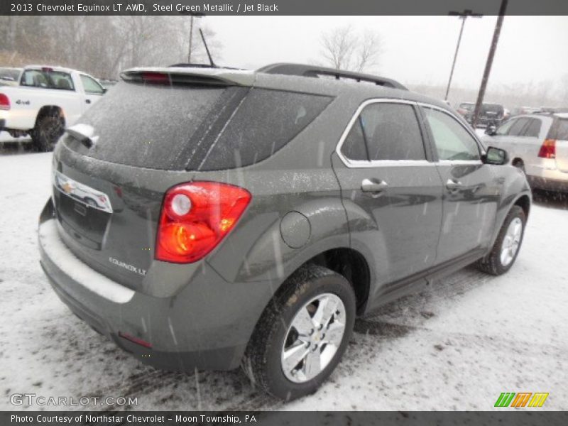 Steel Green Metallic / Jet Black 2013 Chevrolet Equinox LT AWD