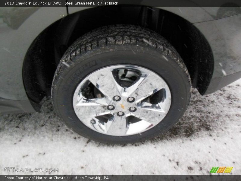 Steel Green Metallic / Jet Black 2013 Chevrolet Equinox LT AWD