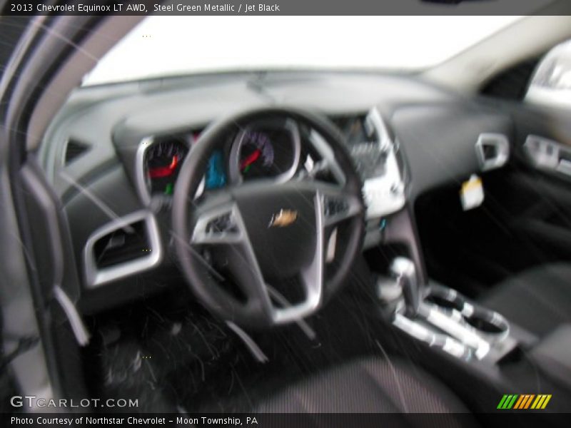 Steel Green Metallic / Jet Black 2013 Chevrolet Equinox LT AWD