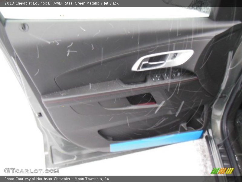 Steel Green Metallic / Jet Black 2013 Chevrolet Equinox LT AWD