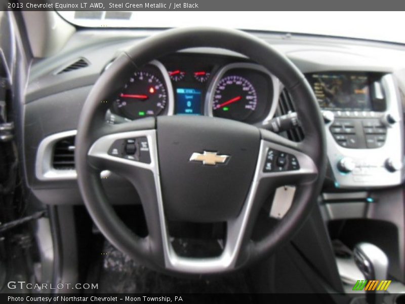 Steel Green Metallic / Jet Black 2013 Chevrolet Equinox LT AWD