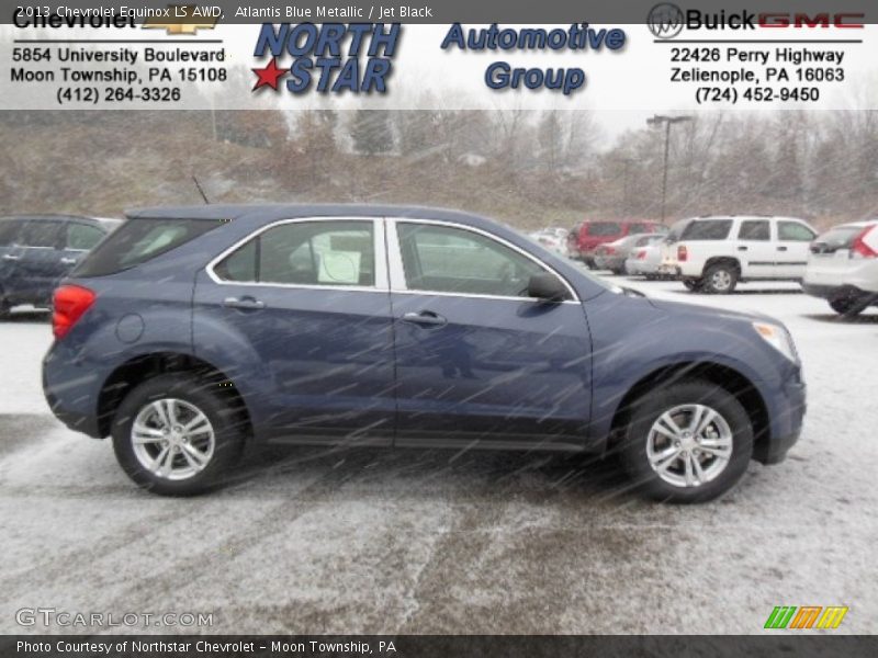 Atlantis Blue Metallic / Jet Black 2013 Chevrolet Equinox LS AWD