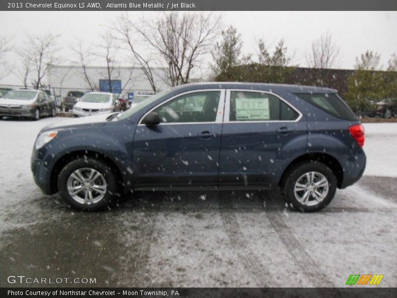 Atlantis Blue Metallic / Jet Black 2013 Chevrolet Equinox LS AWD