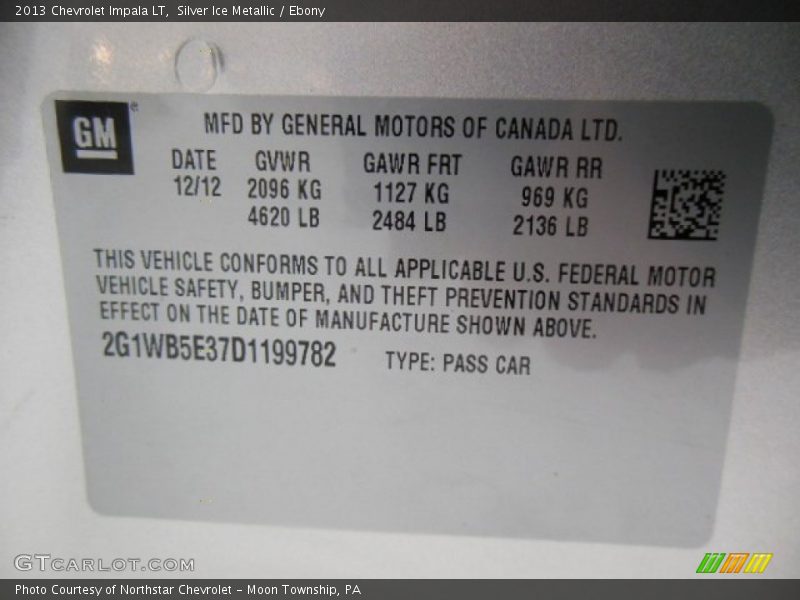 Silver Ice Metallic / Ebony 2013 Chevrolet Impala LT