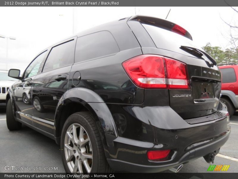 Brilliant Black Crystal Pearl / Black/Red 2012 Dodge Journey R/T