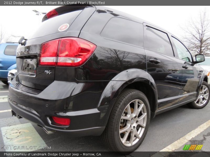 Brilliant Black Crystal Pearl / Black/Red 2012 Dodge Journey R/T