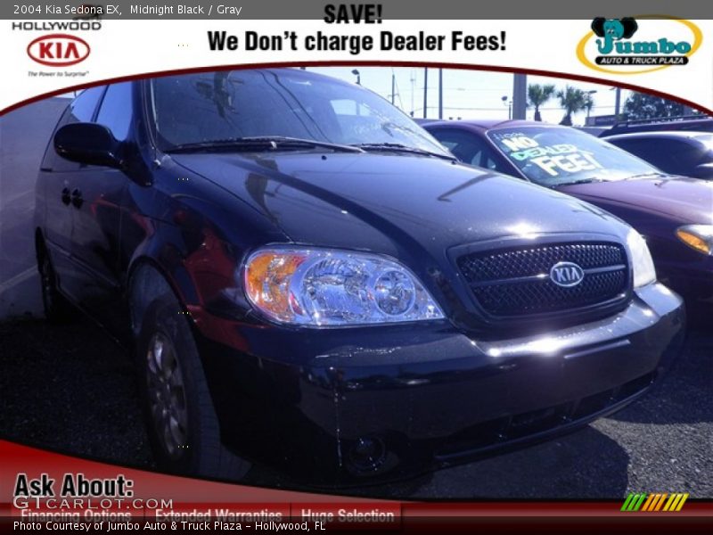 Midnight Black / Gray 2004 Kia Sedona EX