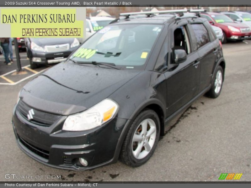 Black Pearl Metallic / Black 2009 Suzuki SX4 Crossover Touring AWD