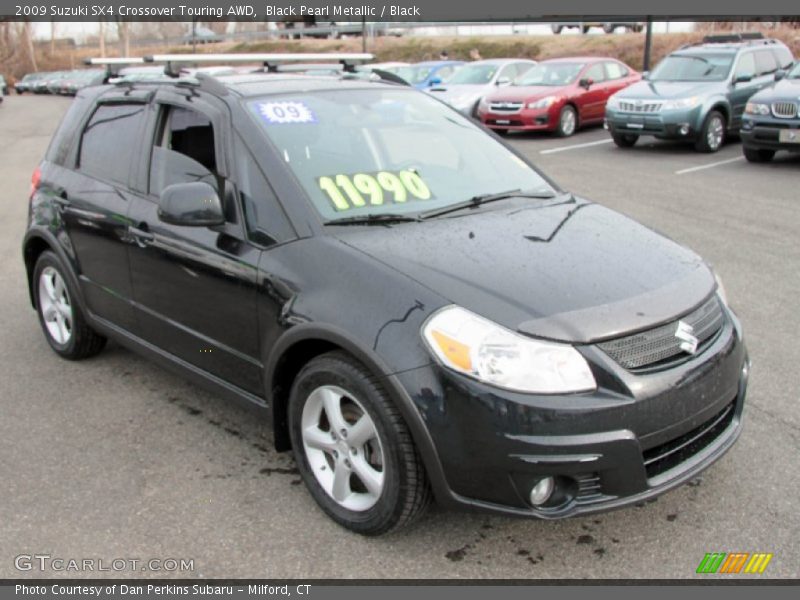 Black Pearl Metallic / Black 2009 Suzuki SX4 Crossover Touring AWD
