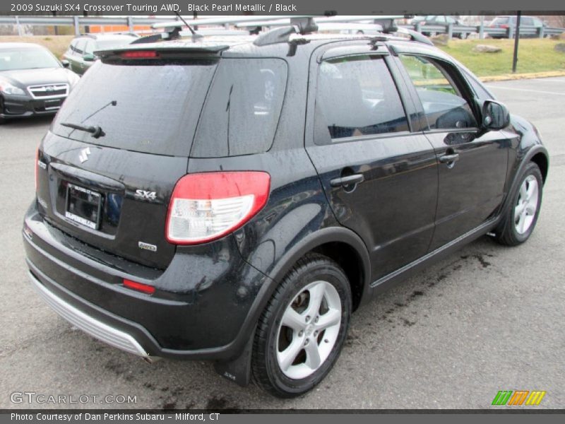 Black Pearl Metallic / Black 2009 Suzuki SX4 Crossover Touring AWD