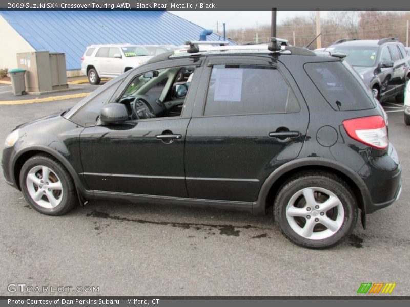 Black Pearl Metallic / Black 2009 Suzuki SX4 Crossover Touring AWD