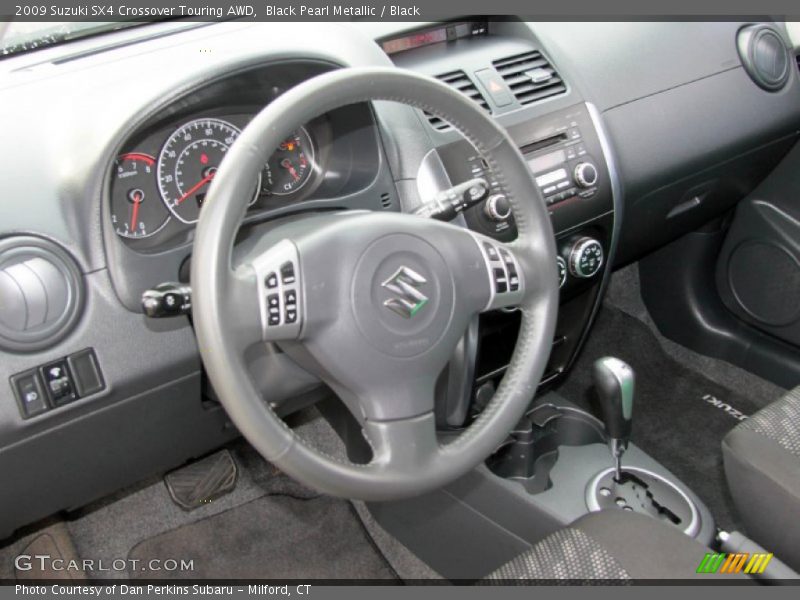 Black Pearl Metallic / Black 2009 Suzuki SX4 Crossover Touring AWD