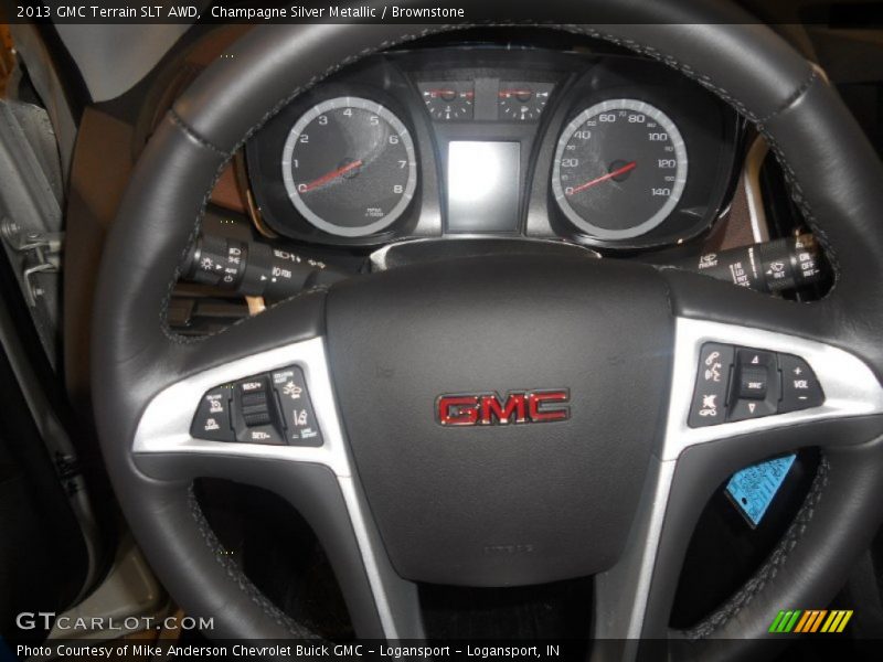 Champagne Silver Metallic / Brownstone 2013 GMC Terrain SLT AWD