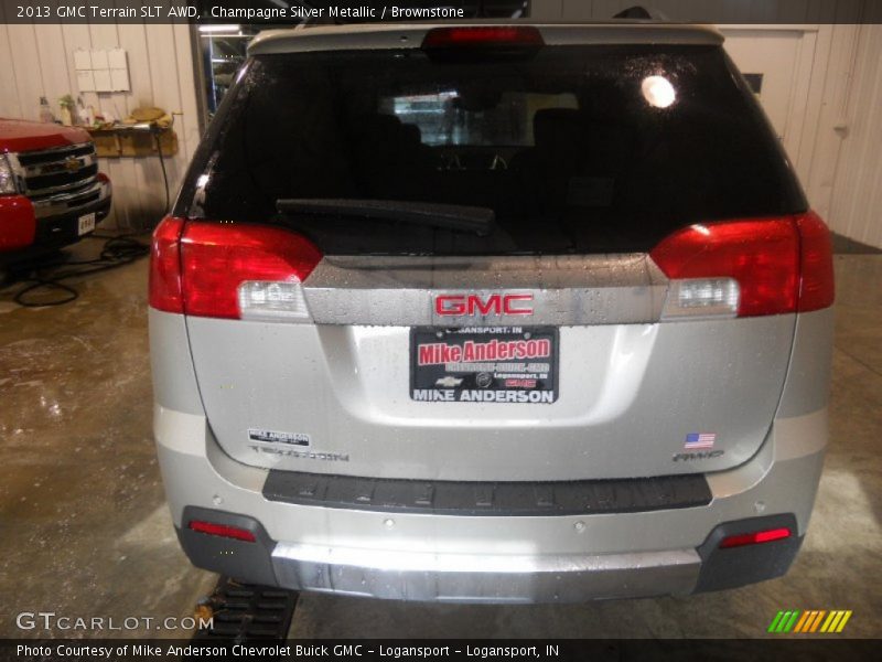 Champagne Silver Metallic / Brownstone 2013 GMC Terrain SLT AWD