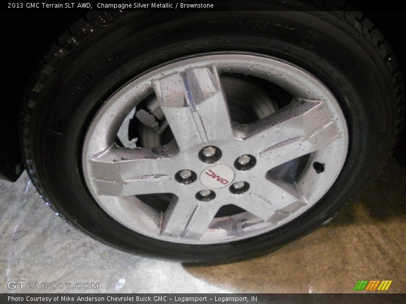 Champagne Silver Metallic / Brownstone 2013 GMC Terrain SLT AWD