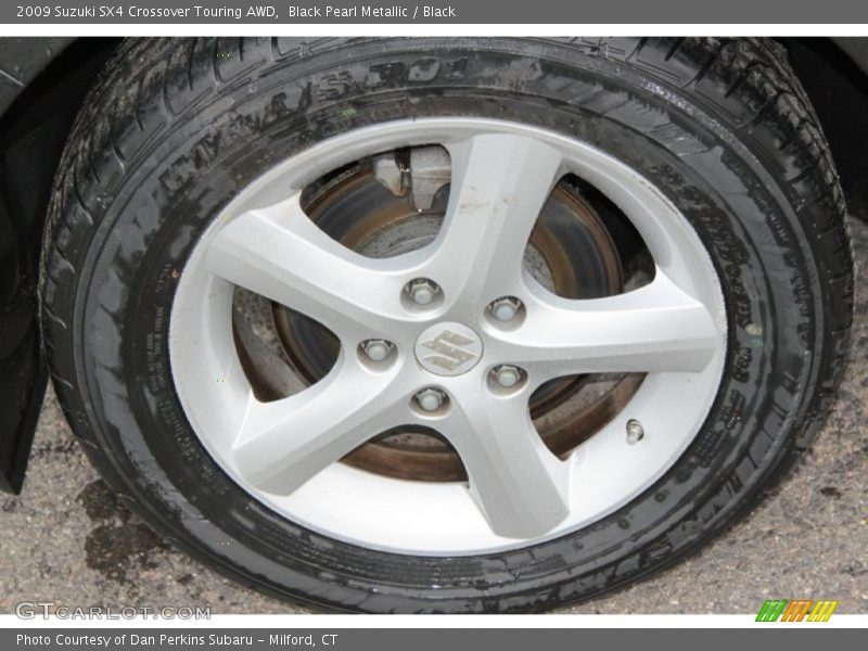 Black Pearl Metallic / Black 2009 Suzuki SX4 Crossover Touring AWD