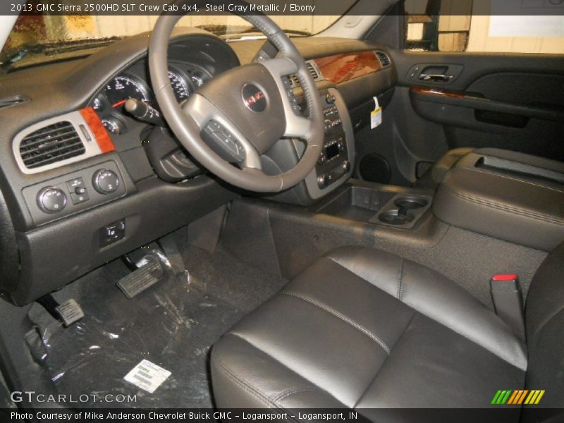 Steel Gray Metallic / Ebony 2013 GMC Sierra 2500HD SLT Crew Cab 4x4