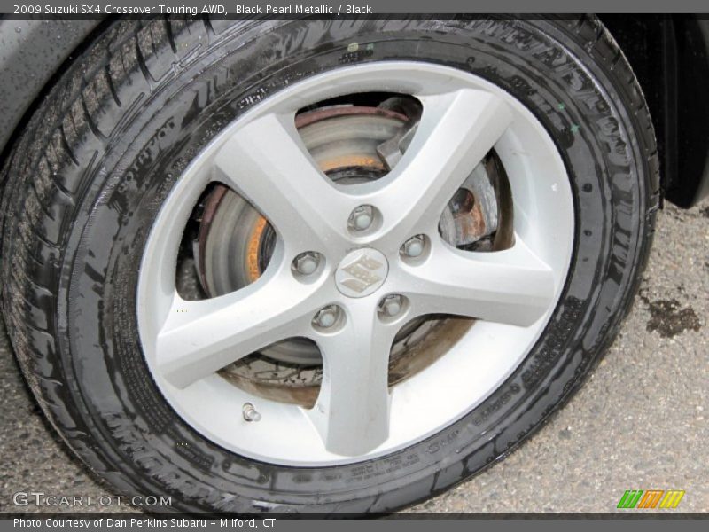 Black Pearl Metallic / Black 2009 Suzuki SX4 Crossover Touring AWD