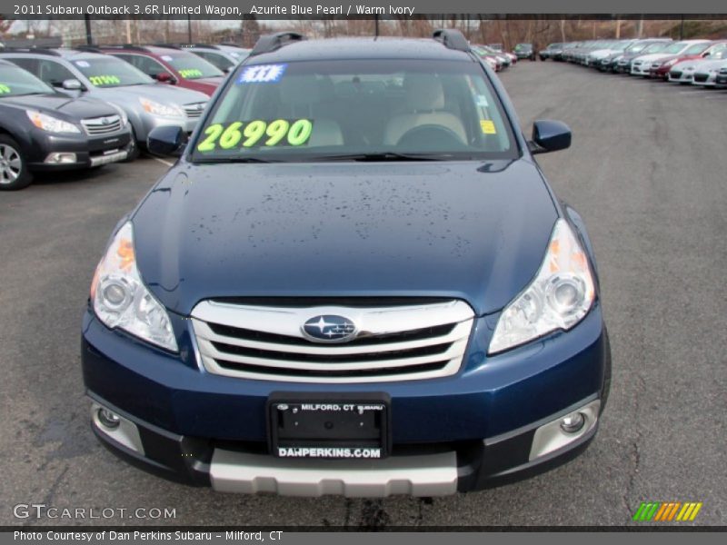 Azurite Blue Pearl / Warm Ivory 2011 Subaru Outback 3.6R Limited Wagon