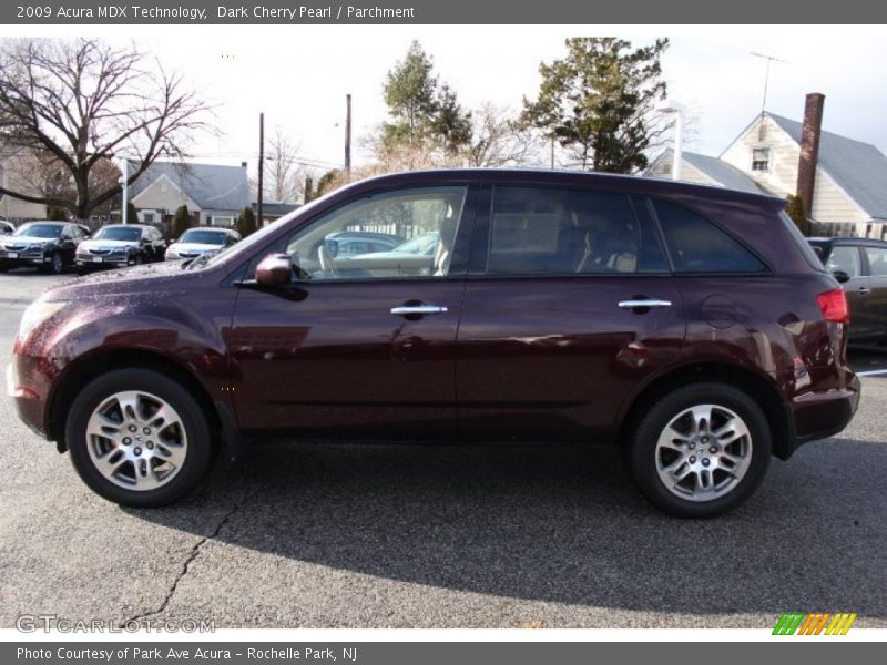 Dark Cherry Pearl / Parchment 2009 Acura MDX Technology