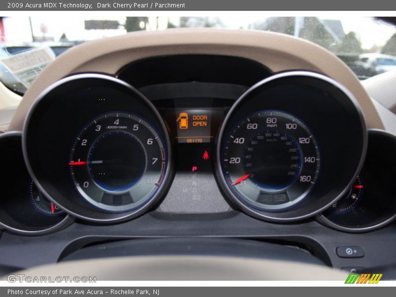 Dark Cherry Pearl / Parchment 2009 Acura MDX Technology