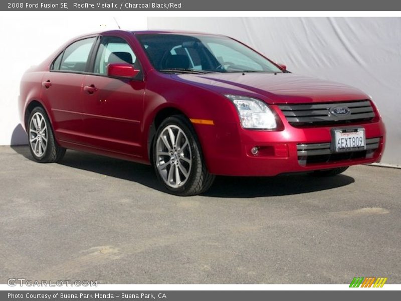 Redfire Metallic / Charcoal Black/Red 2008 Ford Fusion SE